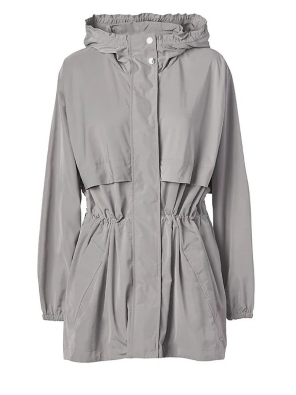 Athleta Grey Rainfall Swing Parka Jacket Size XXS